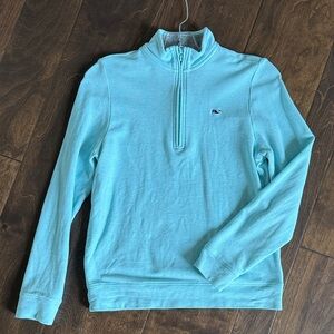 Vineyard Vines Boys Aqua Quarter-Zip Pullover